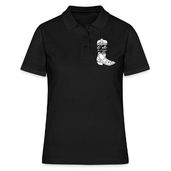 Cadeau de musique country country music - Polo Femme - noir - Devant - Ailine (174cm)