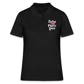 Salsa Dancing Cuba Dance Latino Dance Class Gift - Women's Polo Shirt - black - Front - Ailine (174cm)
