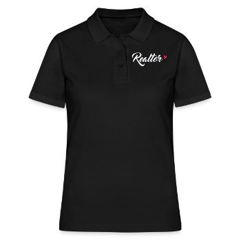 Agent immobilier Agent immobilier Cadeau d’agent immobilier - Polo Femme - noir - Devant - Ailine (174cm)