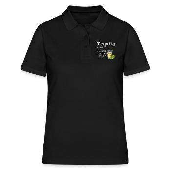 Tequila Sunrise Saufen Party Mexiko Geschenk - Frauen Polo Shirt - Schwarz - Vorne - Ailine (174cm)