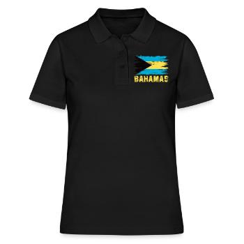 Bahamas Île des Caraïbes Cadeau d’été de l’Atlantique - Polo Femme - noir - Devant - Ailine (174cm)