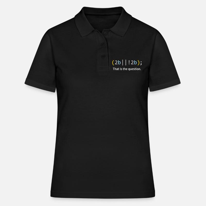 Informaticien Programmeur de code informatique - Polo Femme - noir