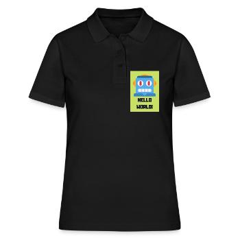 HELLO WORLD - Polo Femme - noir - Devant - Ailine (174cm)
