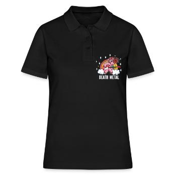 Death Metal Heavy Metal Rock Arc-en-ciel Licorne - Polo Femme - noir - Devant - Ailine (174cm)