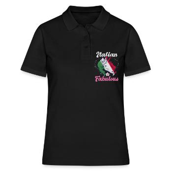 Italie Italienne Italienne Cadeau italien - Polo Femme - noir - Devant - Ailine (174cm)