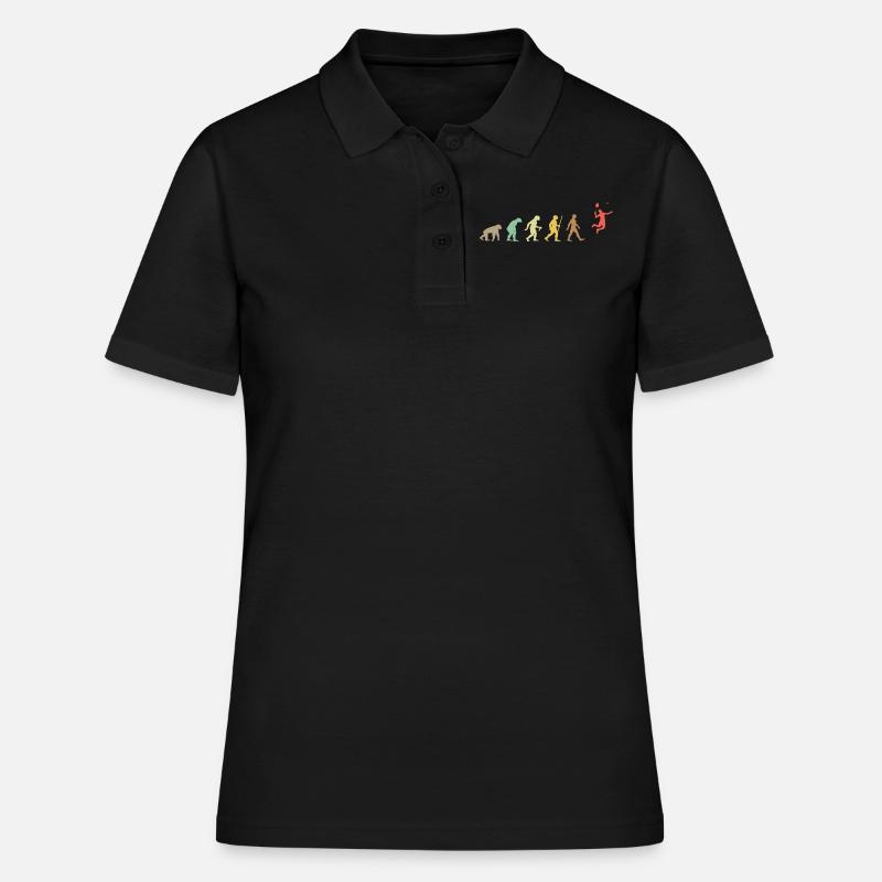 Badminton Retro shuttlecock Evolution - Women's Polo Shirt - black