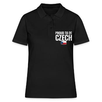Fier d’être tchèque République tchèque Drapeau tchèque - Polo Femme - noir - Devant - Ailine (174cm)