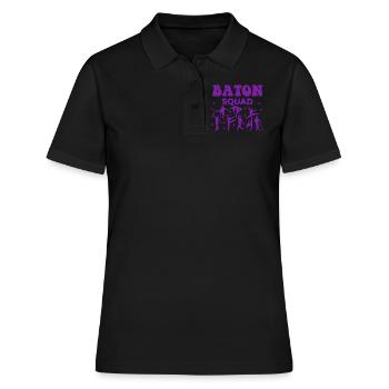 Bâton Twirling Staff Jonglage Gymnastik mit Stab - Frauen Polo Shirt - Schwarz - Vorne - Ailine (174cm)