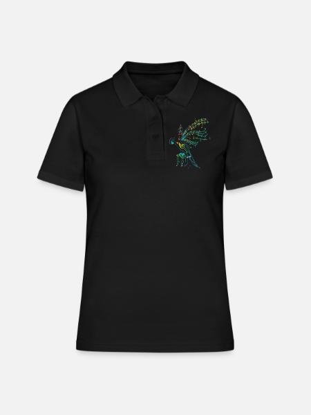 Oiseau de musique - Polo Femme - noir