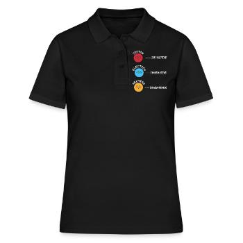 Proton Elektron Neutron - Frauen Polo Shirt - Schwarz - Vorne - Ailine (174cm)