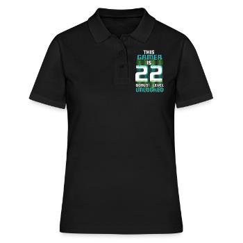 This Gamer Is Video Game Lover Gamer Age 22 - Women's Polo Shirt - black - Front - Ailine (174cm)