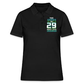 This Gamer Is Video Game Lover Gamer Age 29 - Women's Polo Shirt - black - Front - Ailine (174cm)
