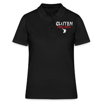 Allergie au gluten, sans gluten - Polo Femme - noir - Devant - Ailine (174cm)