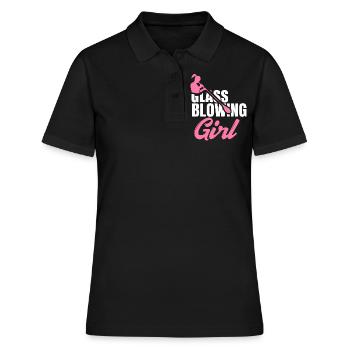 Glass blowing, Aronist, glass blower, glass blower - Women's Polo Shirt - black - Front - Ailine (174cm)