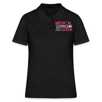 Medizinischer Kodierer Medizinischer Programmierer - Frauen Polo Shirt - Schwarz - Vorne - Ailine (174cm)