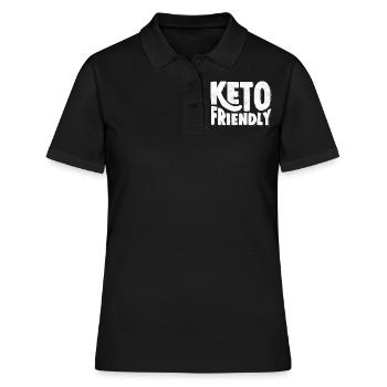 Régime Keto, régime sans glucides, céto - Polo Femme - noir - Devant - Ailine (174cm)