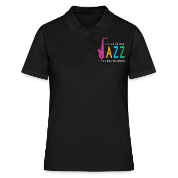 Jazz Music - Jazz Musicians - Women's Polo Shirt - black - Front - Ailine (174cm)
