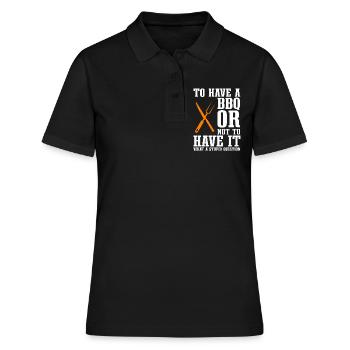 Lustiger BBQ-liebhaber - Frauen Polo Shirt - Schwarz - Vorne - Ailine (174cm)