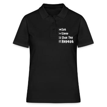 Thé Chai - Polo Femme - noir - Devant - Ailine (174cm)