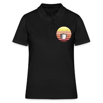 Thé Retro Bombilla et Gourd Yerba Mate - Polo Femme - noir - Devant - Ailine (174cm)