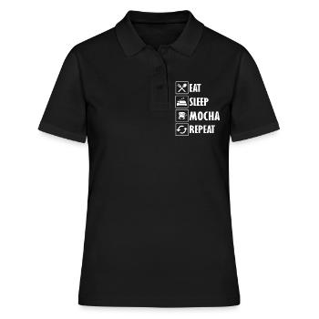 Drôle de cadeau de café Moka - Polo Femme - noir - Devant - Ailine (174cm)