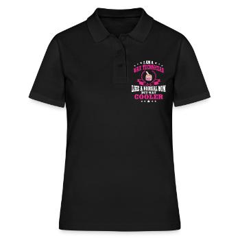 Technicienne en cire Maman Épilation Femmes - Polo Femme - noir - Devant - Ailine (174cm)