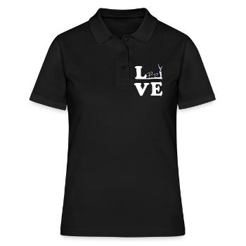 Diving Diving Diving LOVE - Women's Polo Shirt - black - Front - Ailine (174cm)