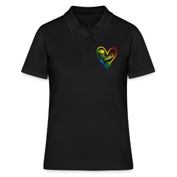 t-shirt de la Saint-Valentin soit le mien Saint-Valentin - Polo Femme - noir - Devant - Ailine (174cm)