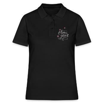 Bonne Année - Polo Femme - noir - Devant - Ailine (174cm)