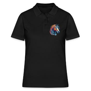 Cheval - Polo Femme - noir - Devant - Ailine (174cm)