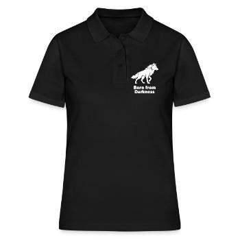 Né des ténèbres Loup - Polo Femme - noir - Devant - Ailine (174cm)