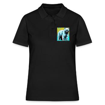 ours blanc - Polo Femme - noir - Devant - Ailine (174cm)