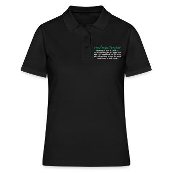 Online-Lehrer - Frauen Polo Shirt - Schwarz - Vorne - Ailine (174cm)