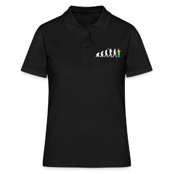 Evolution Homosexuell - Polo Femme - noir - Devant - Ailine (174cm)