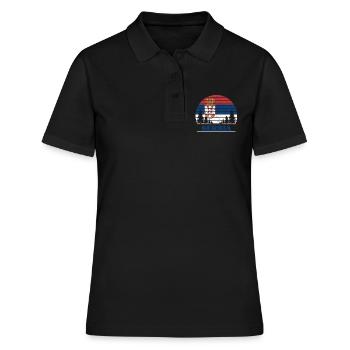 Serbien - Frauen Polo Shirt - Schwarz - Vorne - Ailine (174cm)