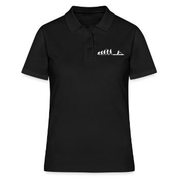 Evolution - Canadier - Kanusport - Wettkampf - Frauen Polo Shirt - Schwarz - Vorne - Ailine (174cm)