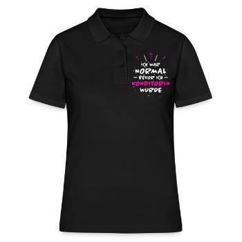 Konditorin Spruch Backen Witz Konditorin Geschenk - Frauen Polo Shirt - Schwarz - Vorne - Ailine (174cm)