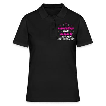 Kauffrau Spruch Verkäuferin Witz Kauffrau Geschenk - Frauen Polo Shirt - Schwarz - Vorne - Ailine (174cm)