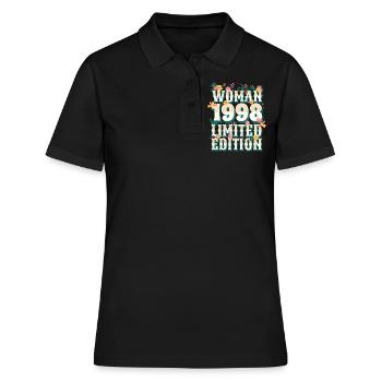Birthday Woman born in 1998 Woman 25 years - Women's Polo Shirt - black - Front - Ailine (174cm)