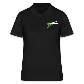Baguettes avec fond de bambou - baguettes - Polo Femme - noir - Devant - Ailine (174cm)