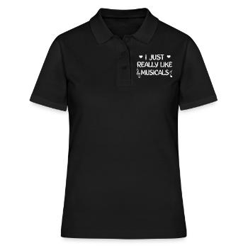 J'aime vraiment les comédies musicales. 3 - Polo Femme - noir - Devant - Ailine (174cm)