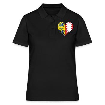 meine Heimat - Schleswig-Holstein - Frauen Polo Shirt - Schwarz - Vorne - Ailine (174cm)