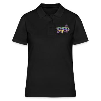 Paris Frankreich Stadt Graffiti Spray Sprayer - Frauen Polo Shirt - Schwarz - Vorne - Ailine (174cm)