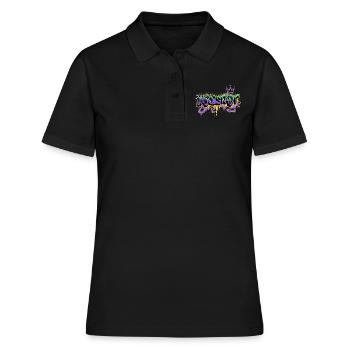 Ingolstadt Deutschland Graffiti Spray Sprayer - Frauen Polo Shirt - Schwarz - Vorne - Ailine (174cm)