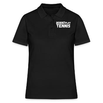 tennis / Tennis / Tennis / Tennis / Tennis jouer - Polo Femme - noir - Devant - Ailine (174cm)