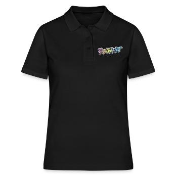 Frankfurt Deutschland Stadt Graffiti Spray Sprayer - Frauen Polo Shirt - Schwarz - Vorne - Ailine (174cm)