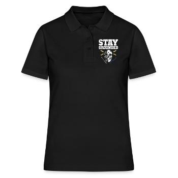 Stay Grounded Electrotechnicien Électronicien - Polo Femme - noir - Devant - Ailine (174cm)