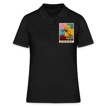 Bottrop Allemagne Ville Skyline Timbre Coloré - Polo Femme - noir - Devant - Ailine (174cm)