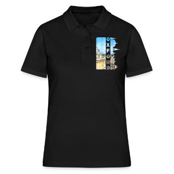 Oxford Angleterre Royaume-Uni City Skyline University Accueil - Polo Femme - noir - Devant - Ailine (174cm)