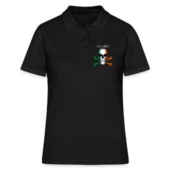 Skull Jolly Roger Pirate Flag Irlande R6Z - Polo Femme - noir - Devant - Ailine (174cm)